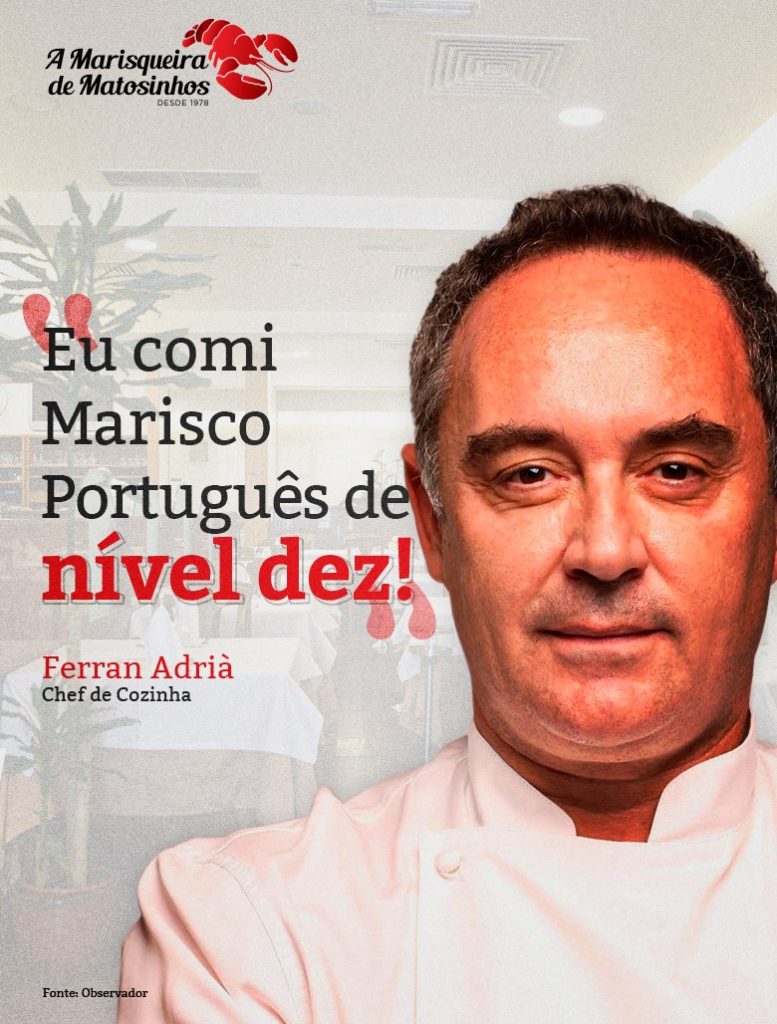 Chef Ferran Adrià elogia o marisco da A Marisqueira de Matosinhos, Matosinhos