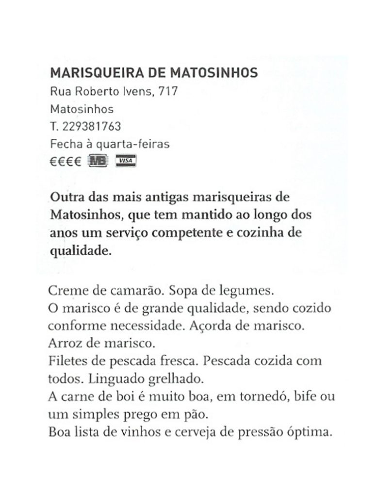 Review positiva sobre A Marisqueira de Matosinhos, Matosinhos