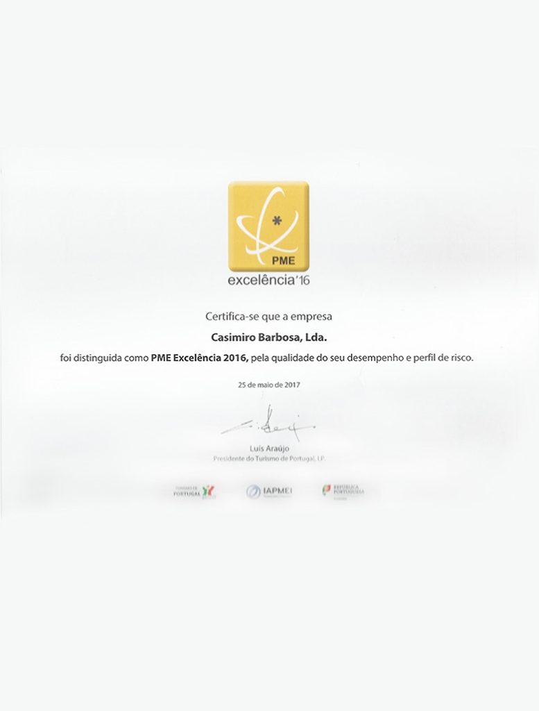 Prémio "PME Excelência 2016" - A Marisqueira de Matosinhos, Matosinhos